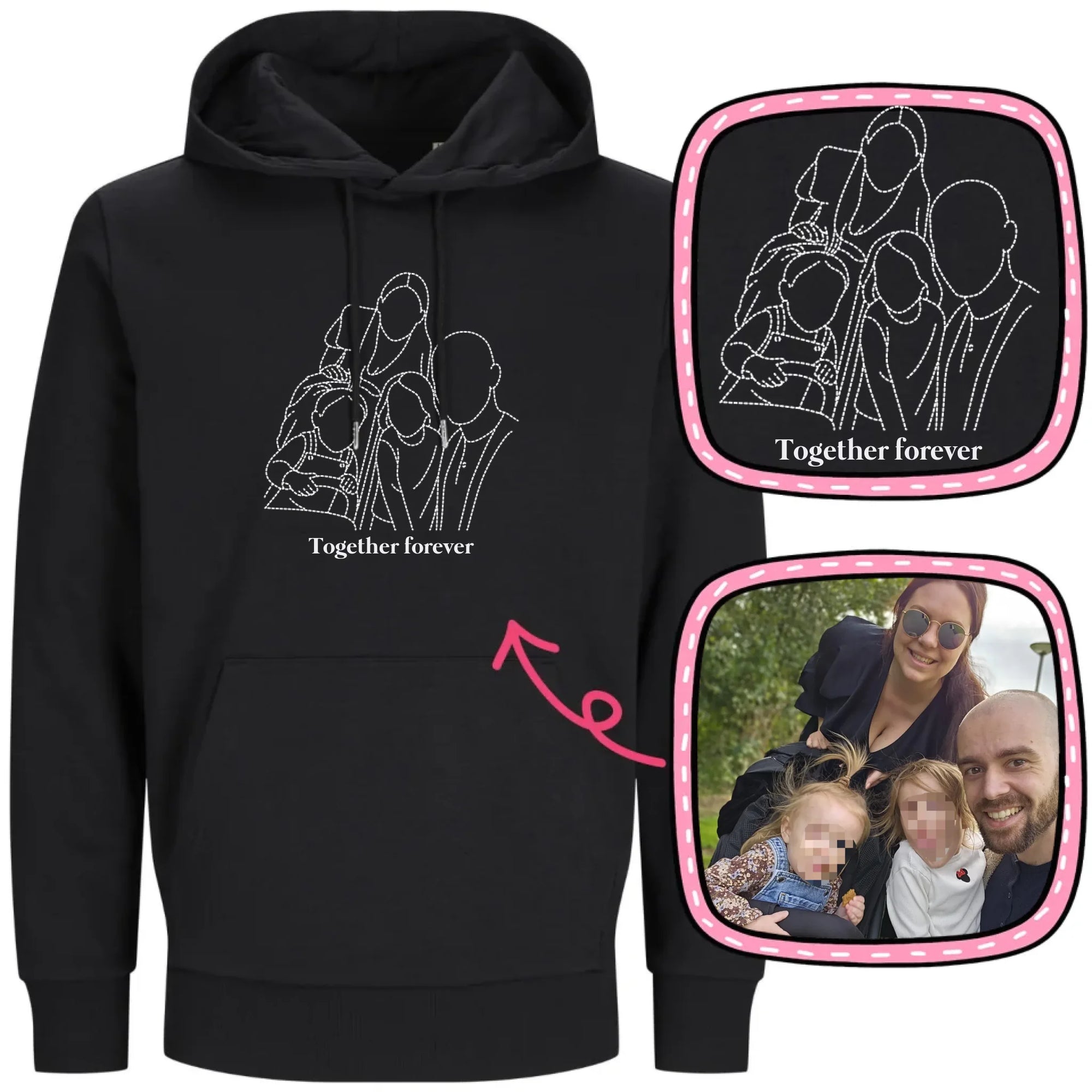 Gepersonaliseerde Line-art borduring