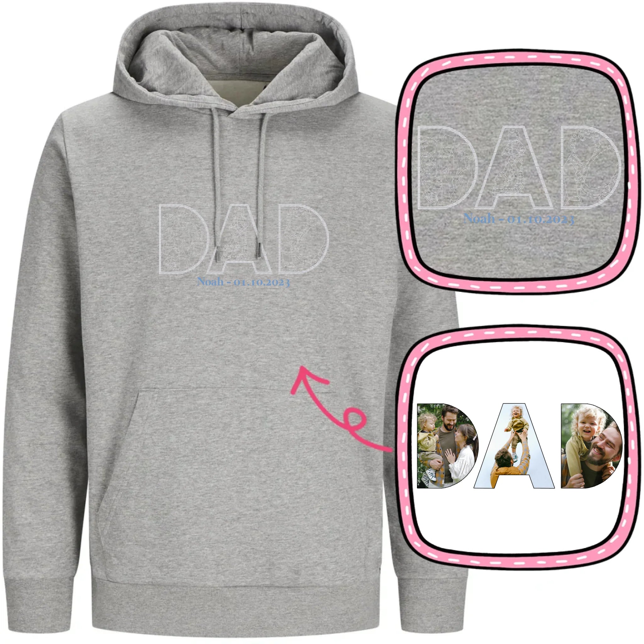 Hoodie-DoublePreview Gray