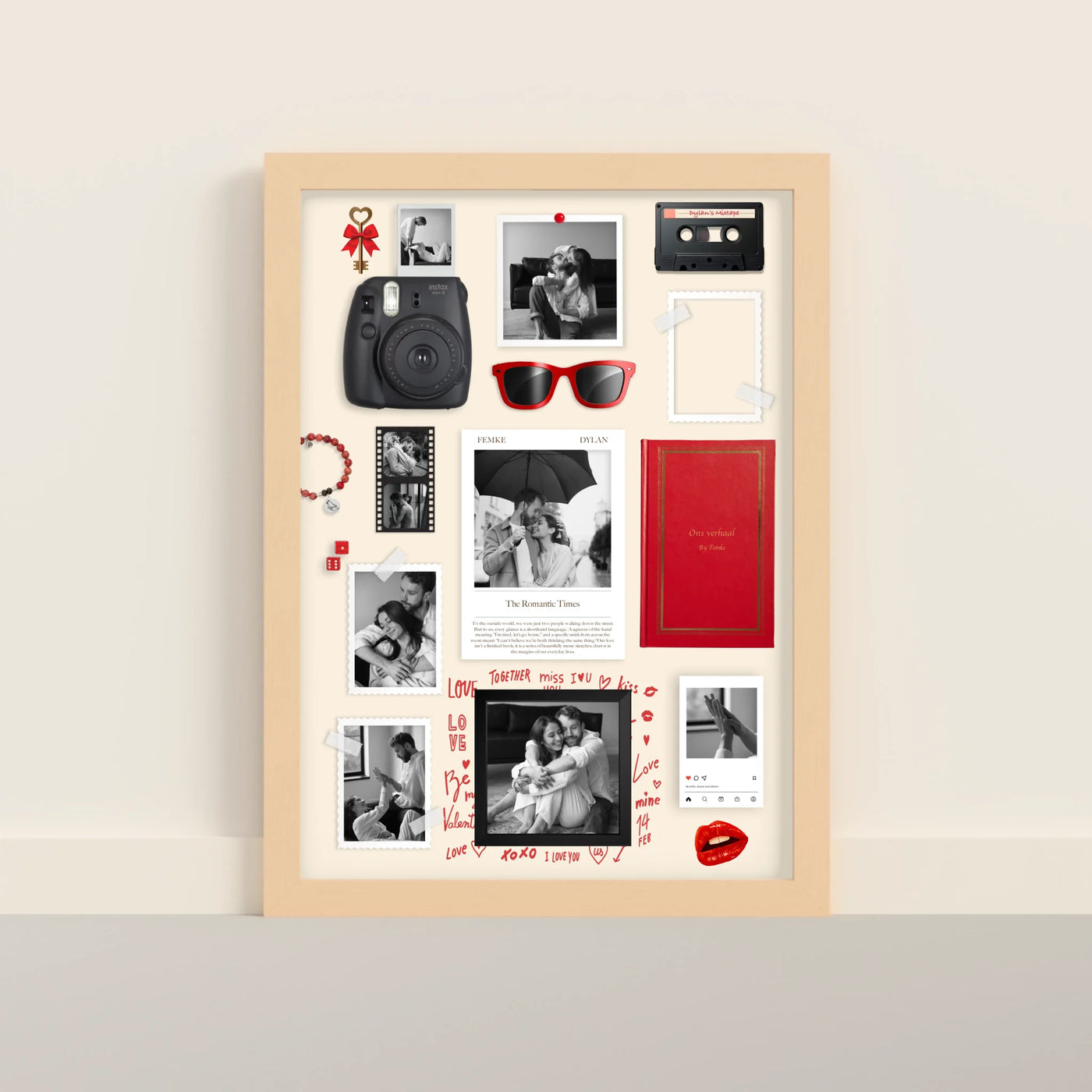 Scrapbook Love Poster met Foto's en Tekst