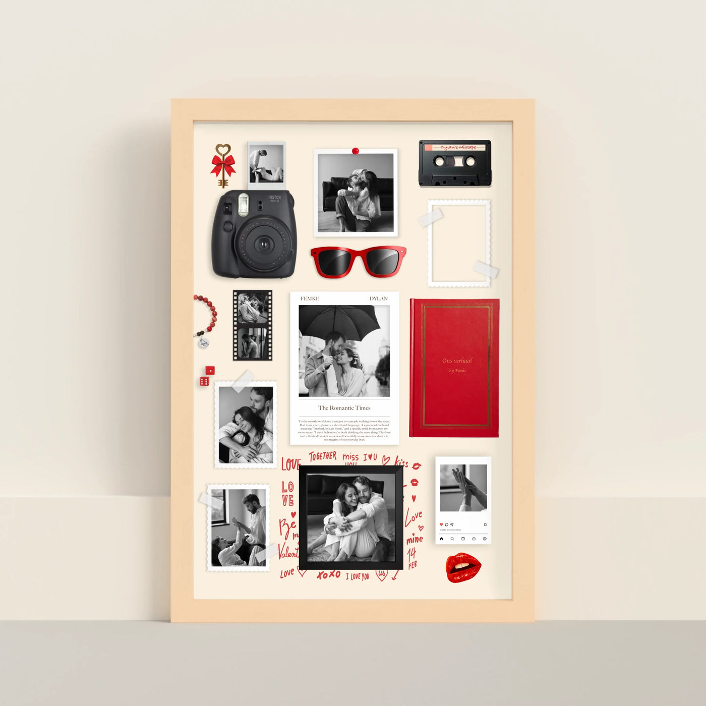 Scrapbook Love Poster met Foto's en Tekst
