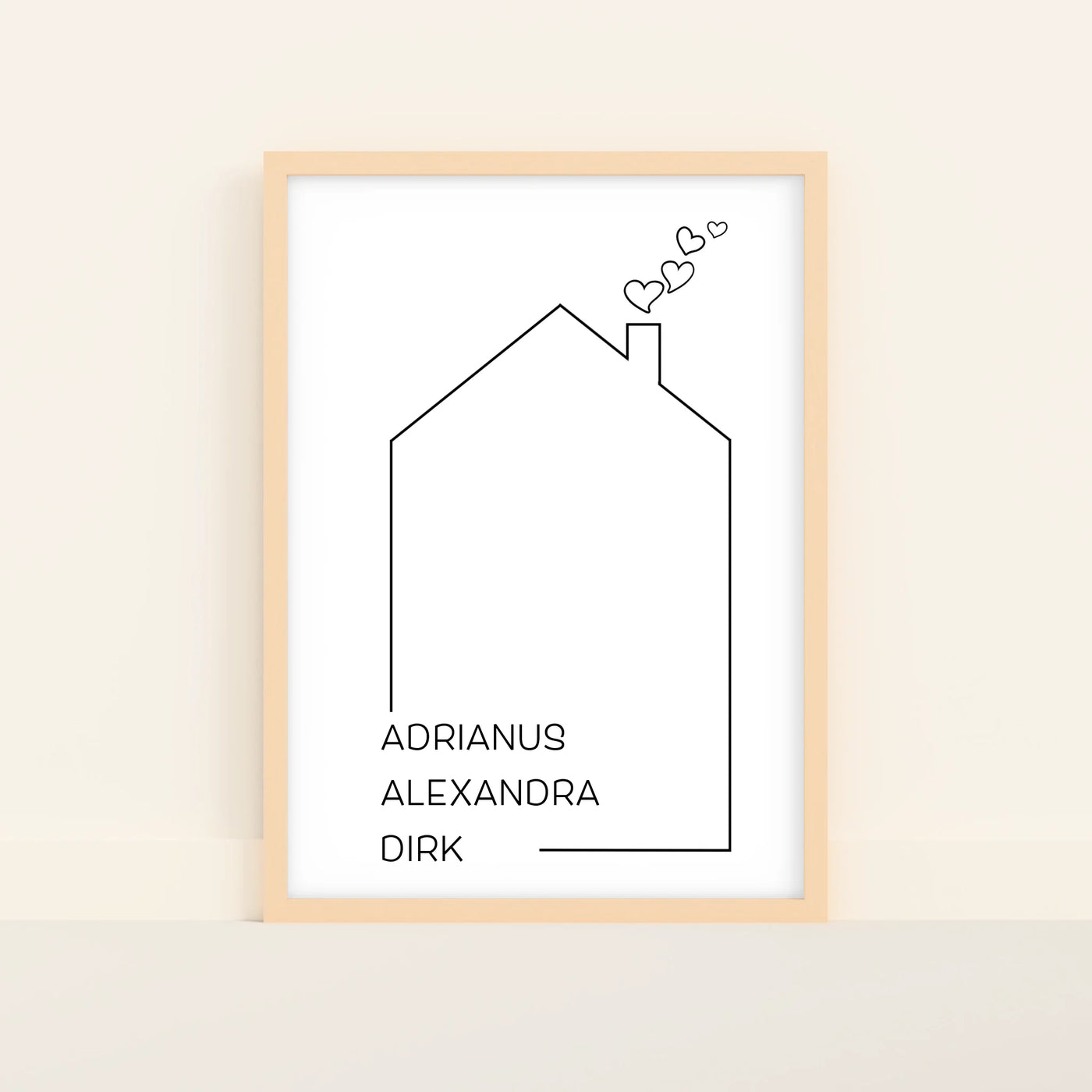 Huis Poster en Namen