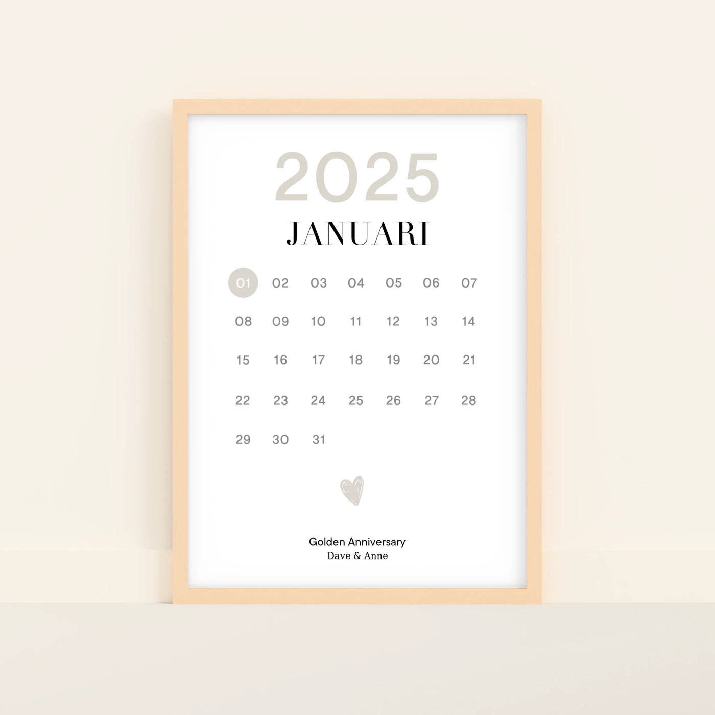 Speciale Dag Poster met Datum en Namen