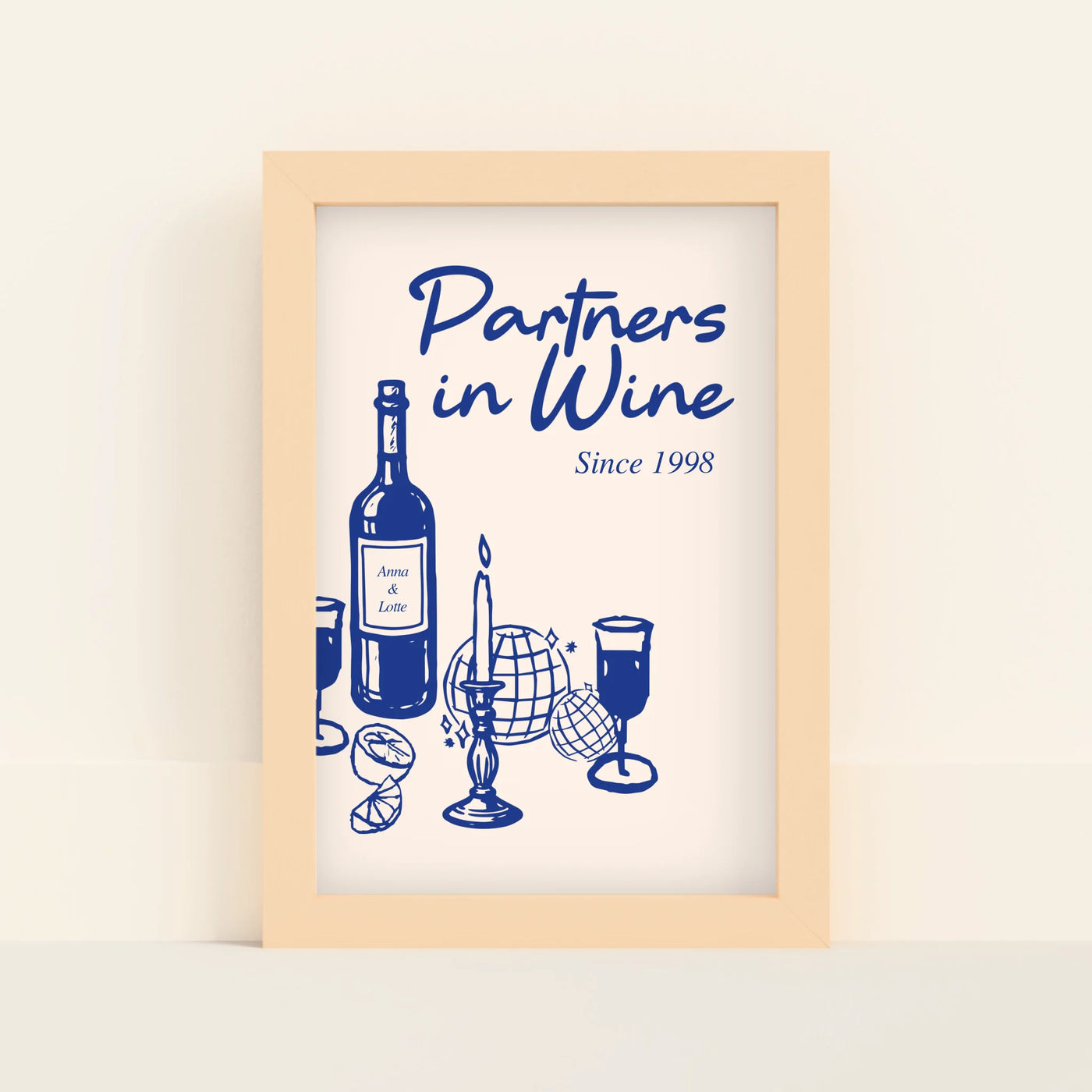 Partners in Wine Poster met Naam en Jaartal