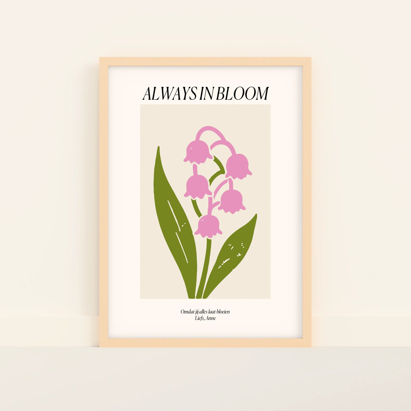 Always in Bloom Poster met Bloemen en Tekst