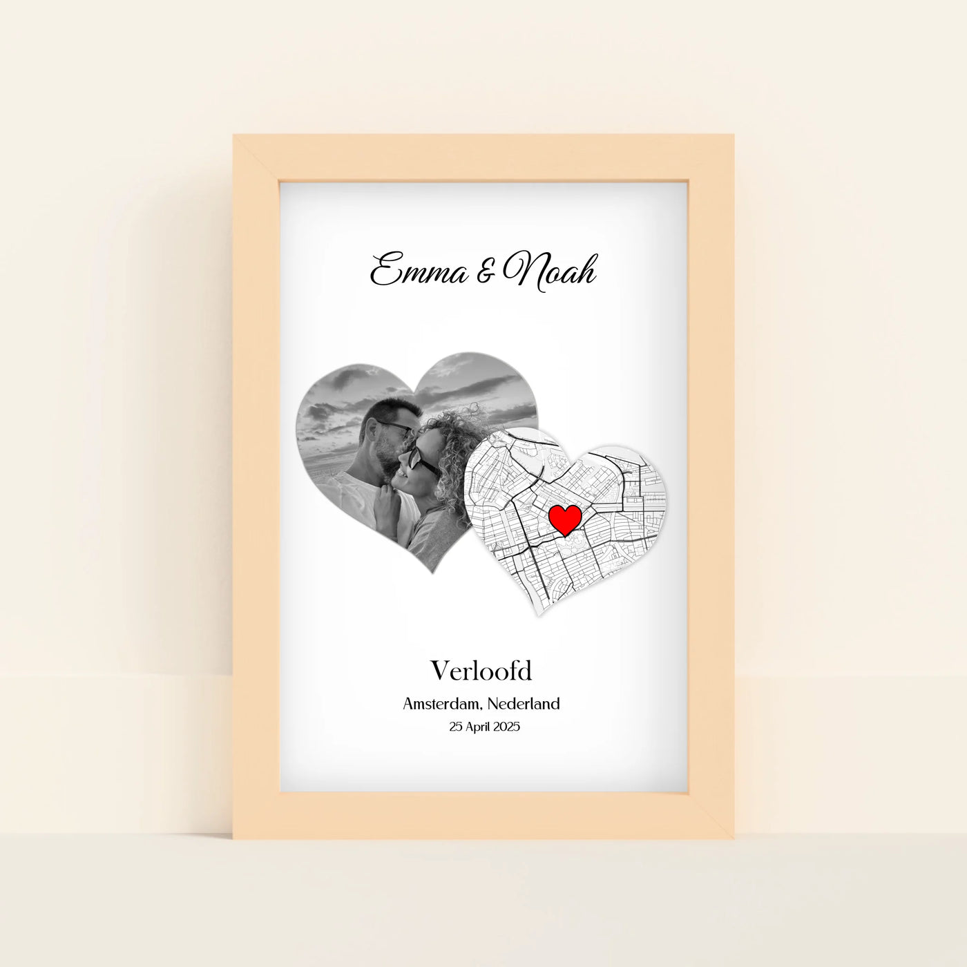 Liefdesplek Poster met Foto, Locatie en Datum