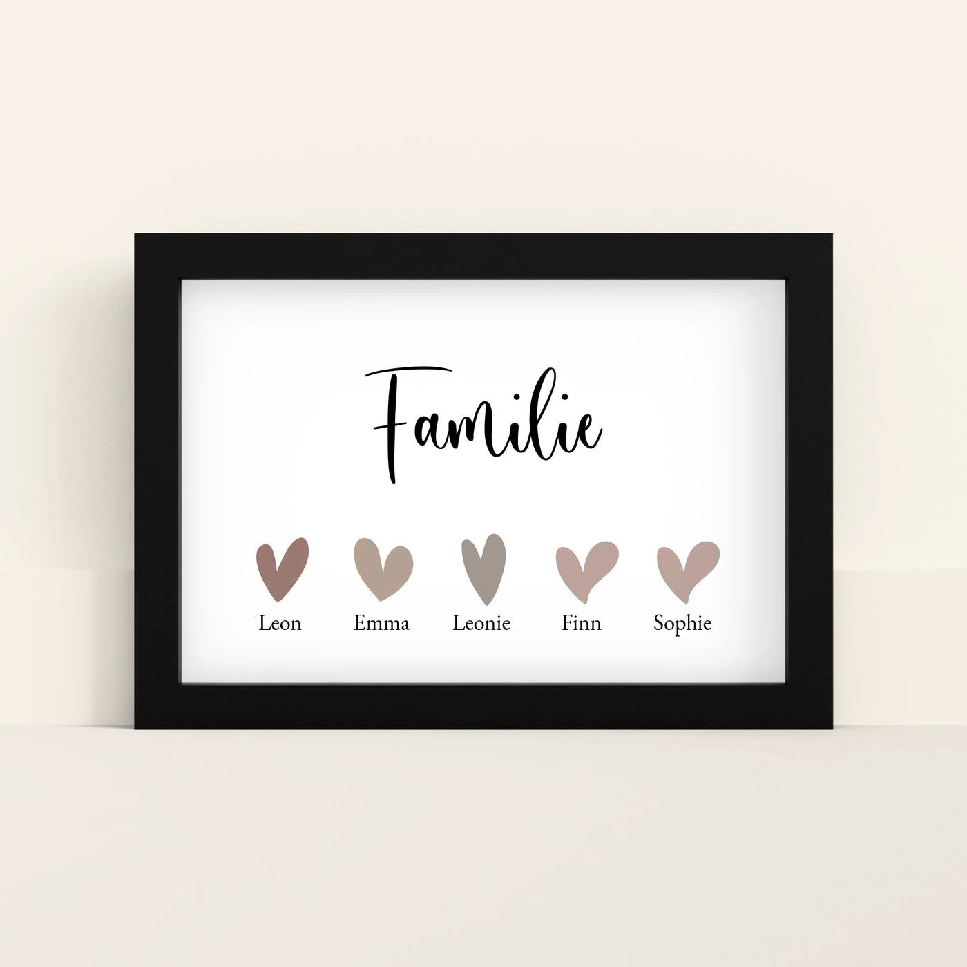 Hartjes Familie Poster met Namen