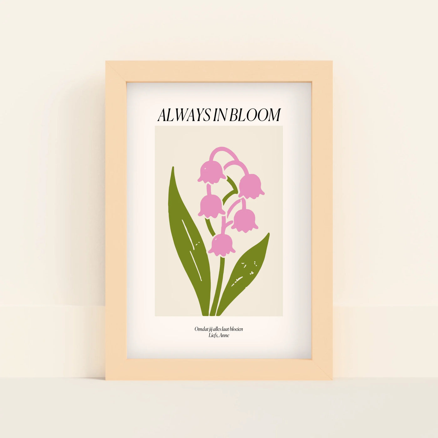 Always in Bloom Poster met Bloemen en Tekst