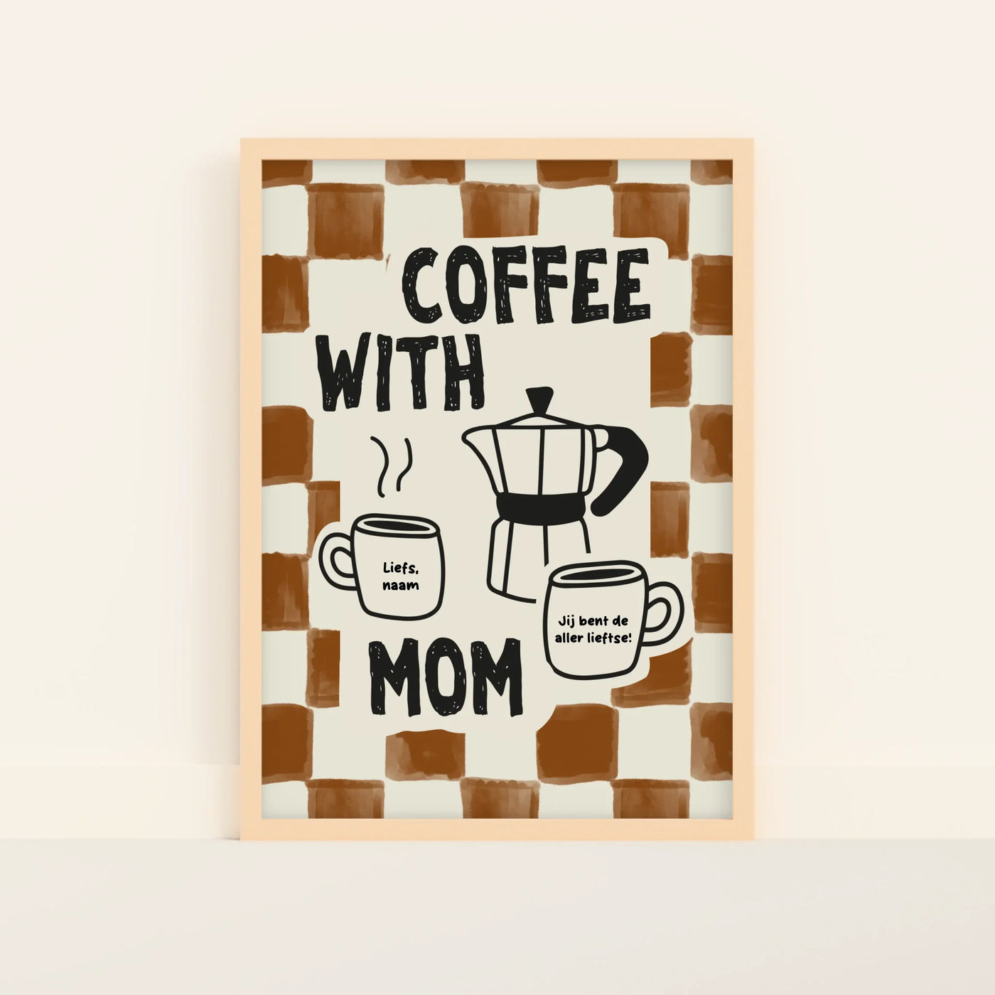 Koffie met Mama Poster met Naam en Tekst