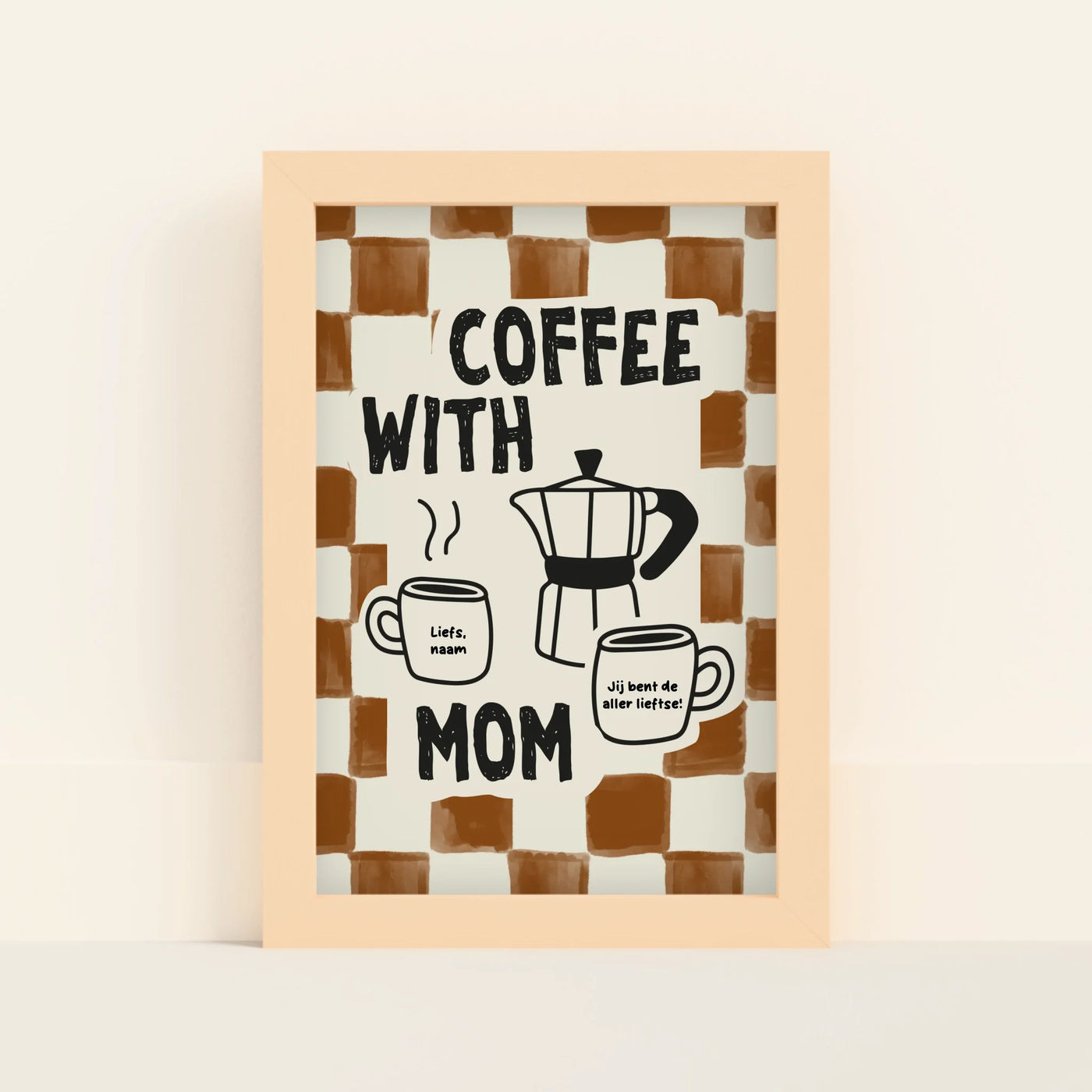 Koffie met Mama Poster met Naam en Tekst