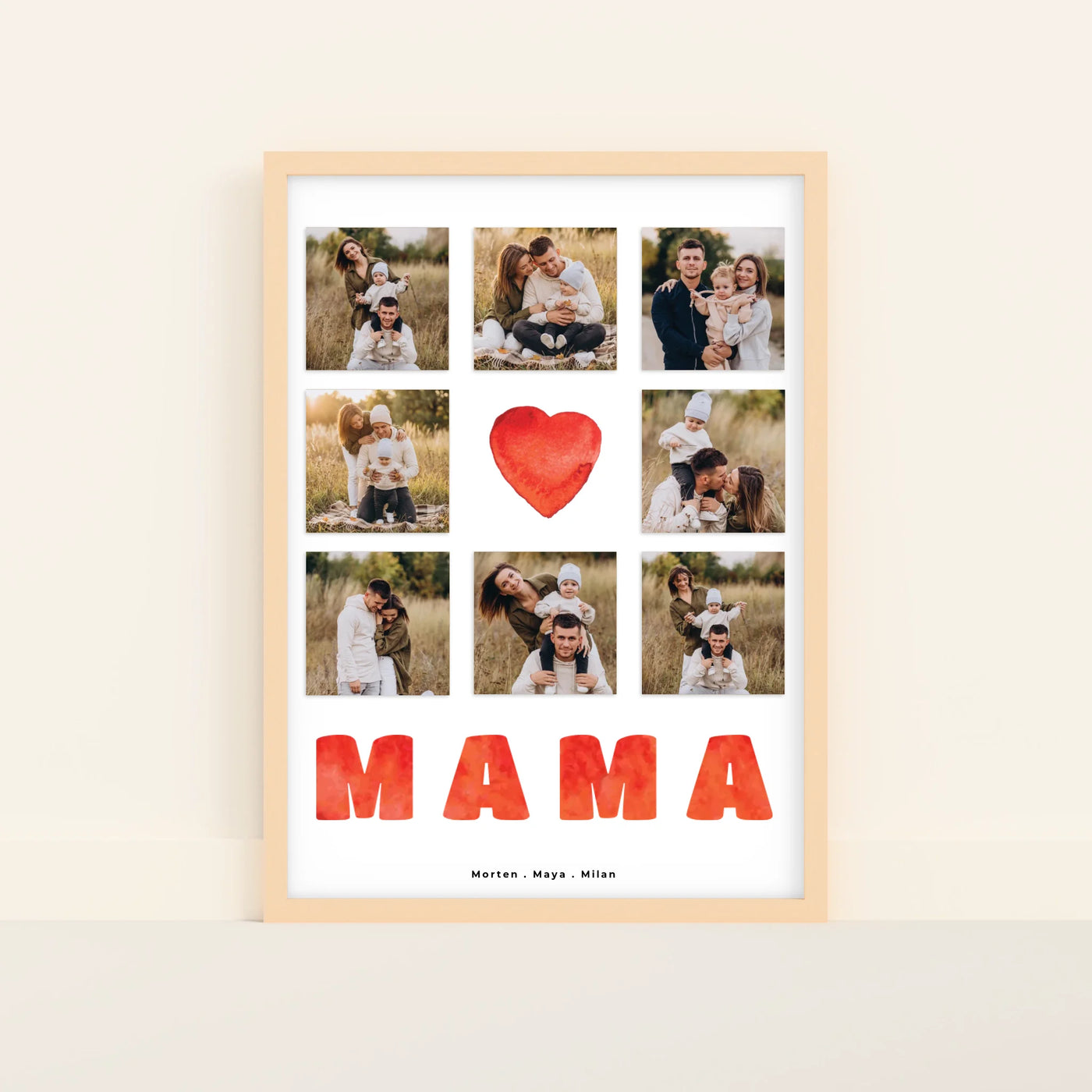 Aquarel Mama Poster met Foto's