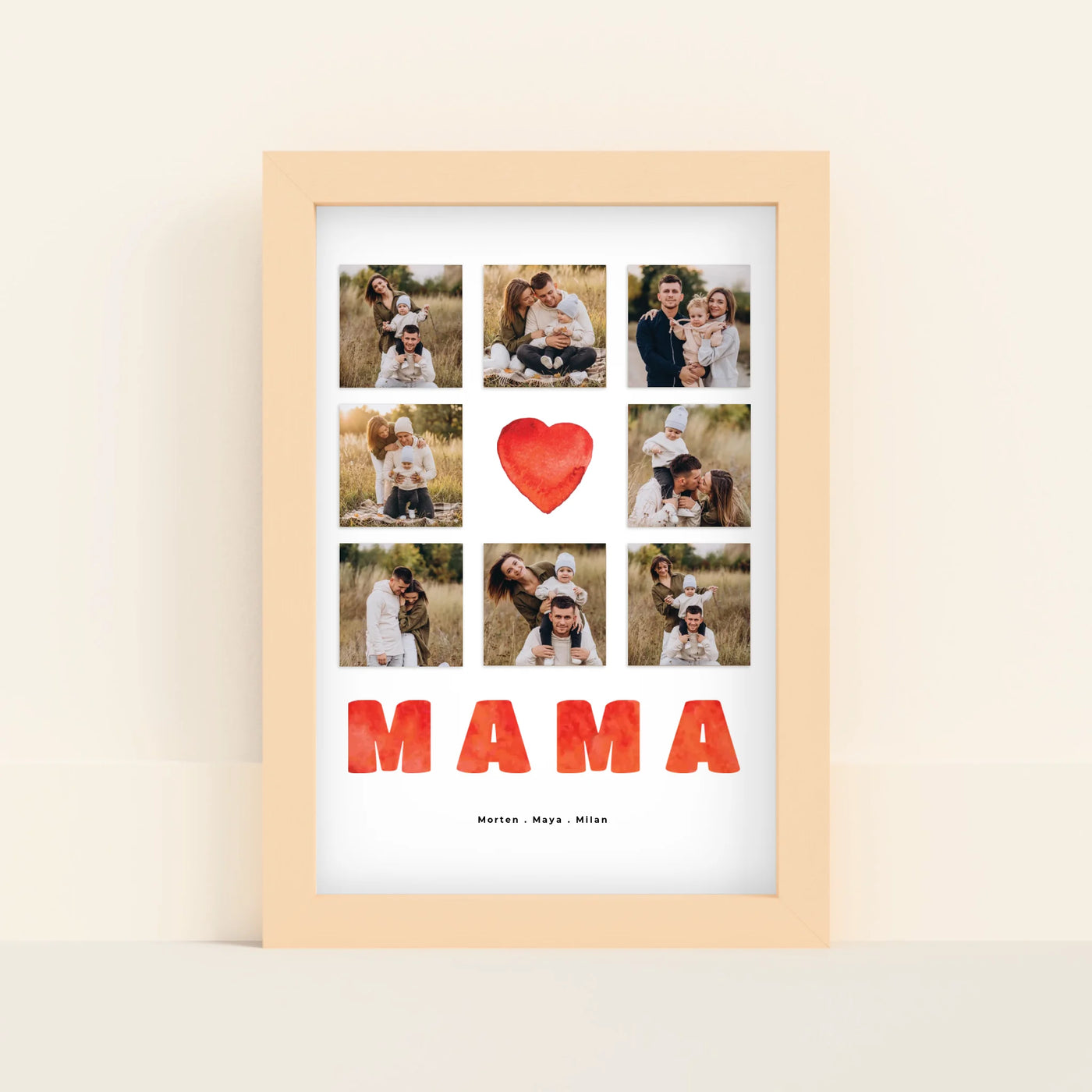Aquarel Mama Poster met Foto's