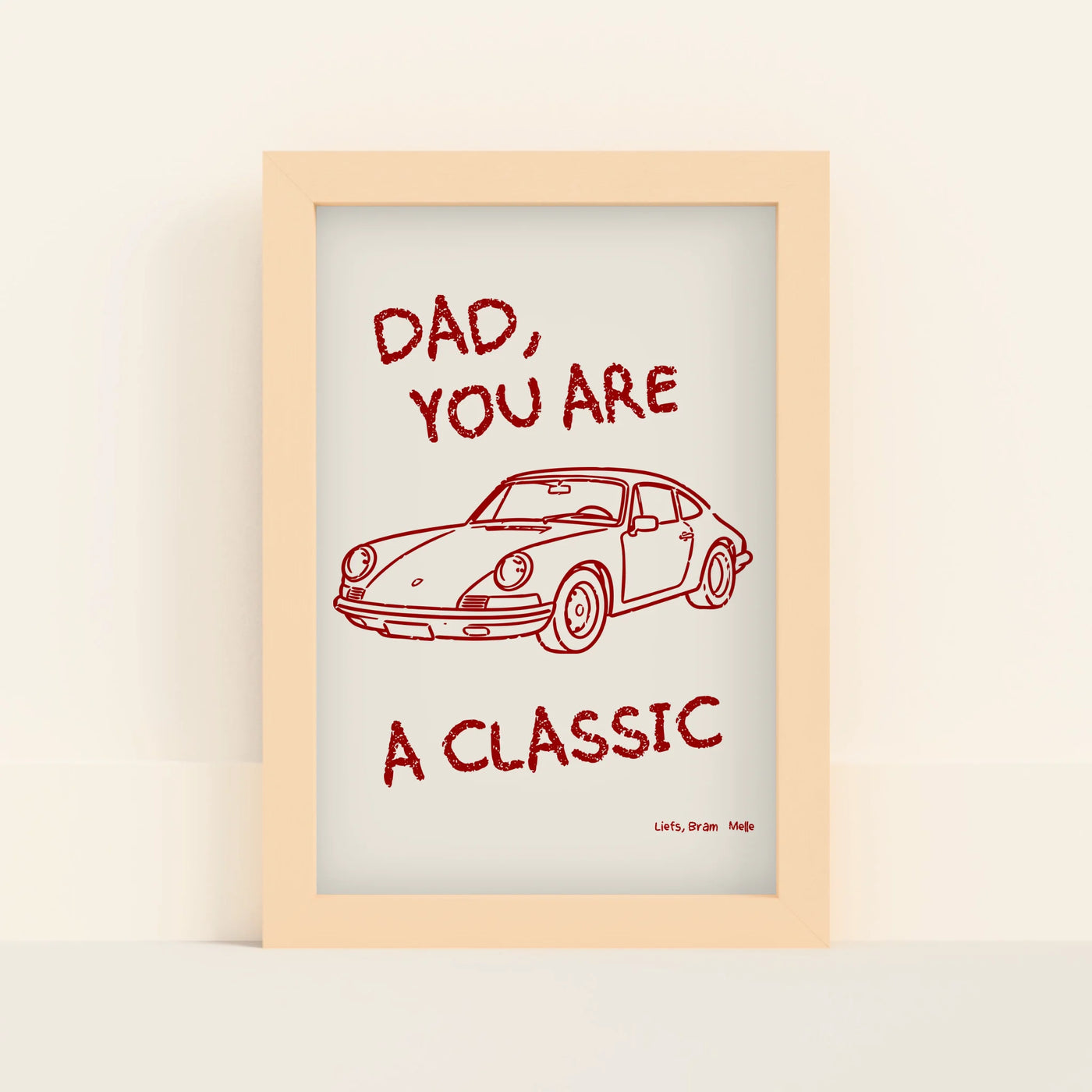 Classic Dad Poster met Vintage Auto