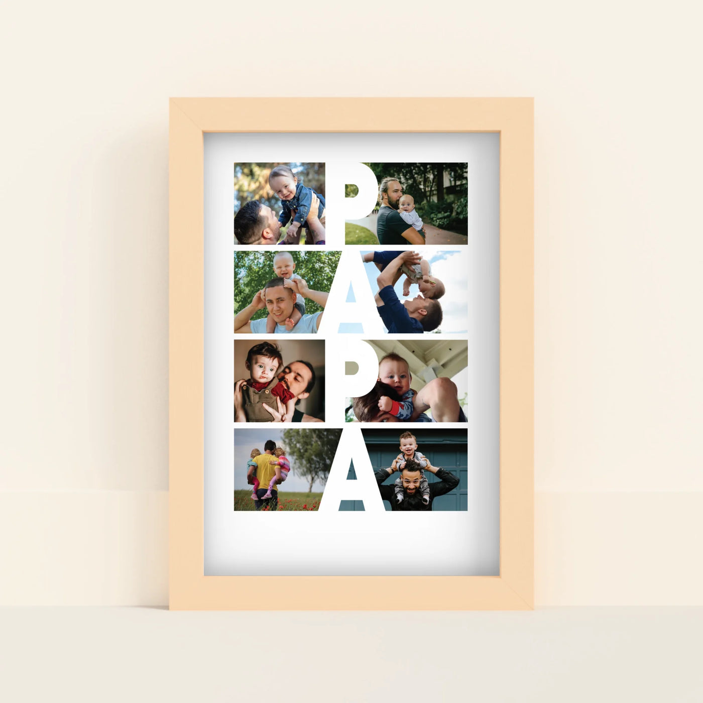 Papa in Beeld Poster met Foto’s en Tekst