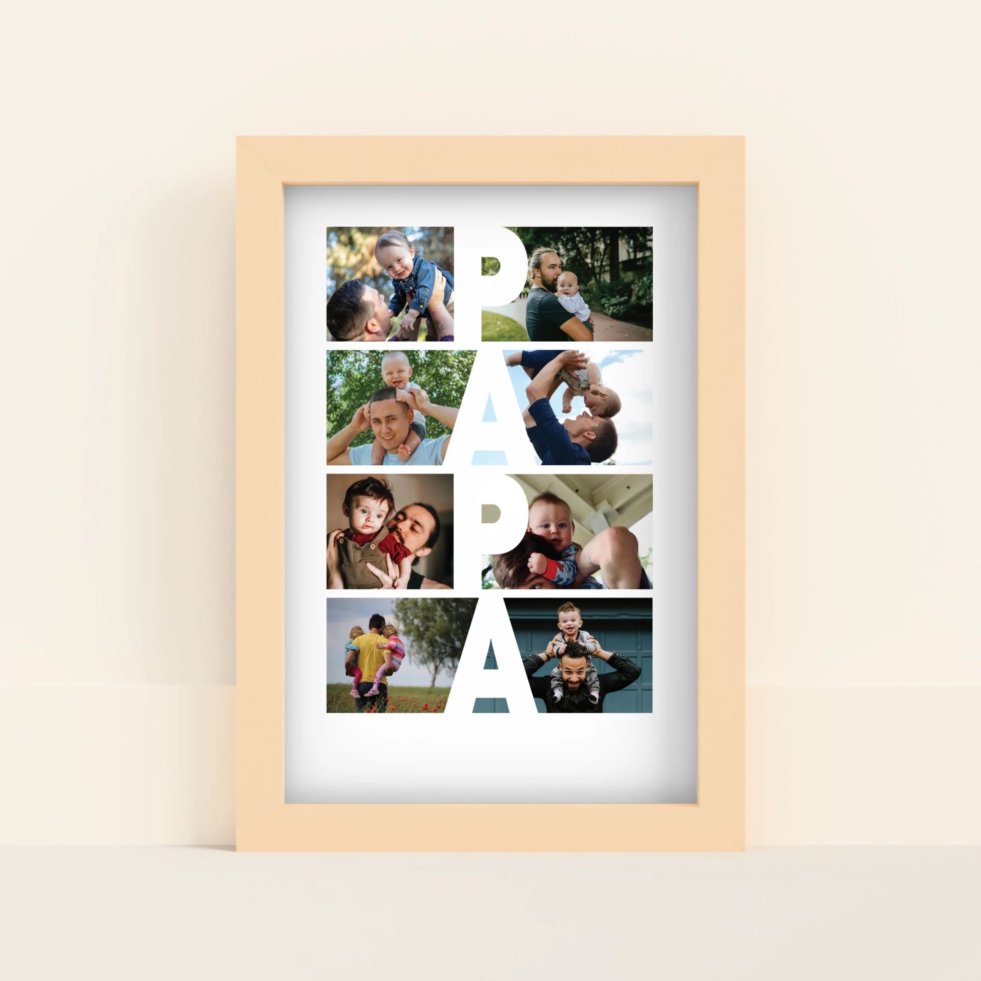 Papa in Beeld Poster met Foto’s en Tekst