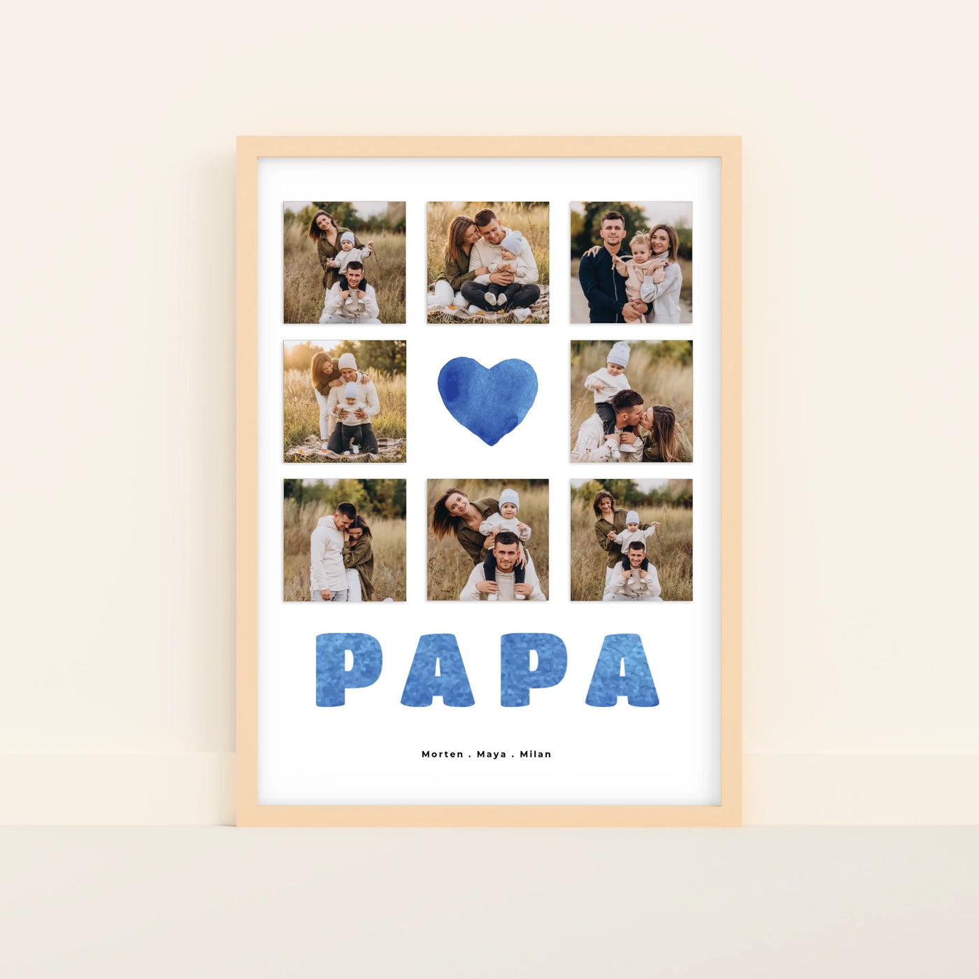 Aquarel Papa Poster met Foto's