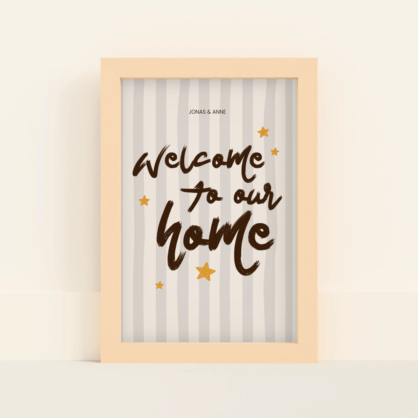 Welcome To Our Home Poster met Namen