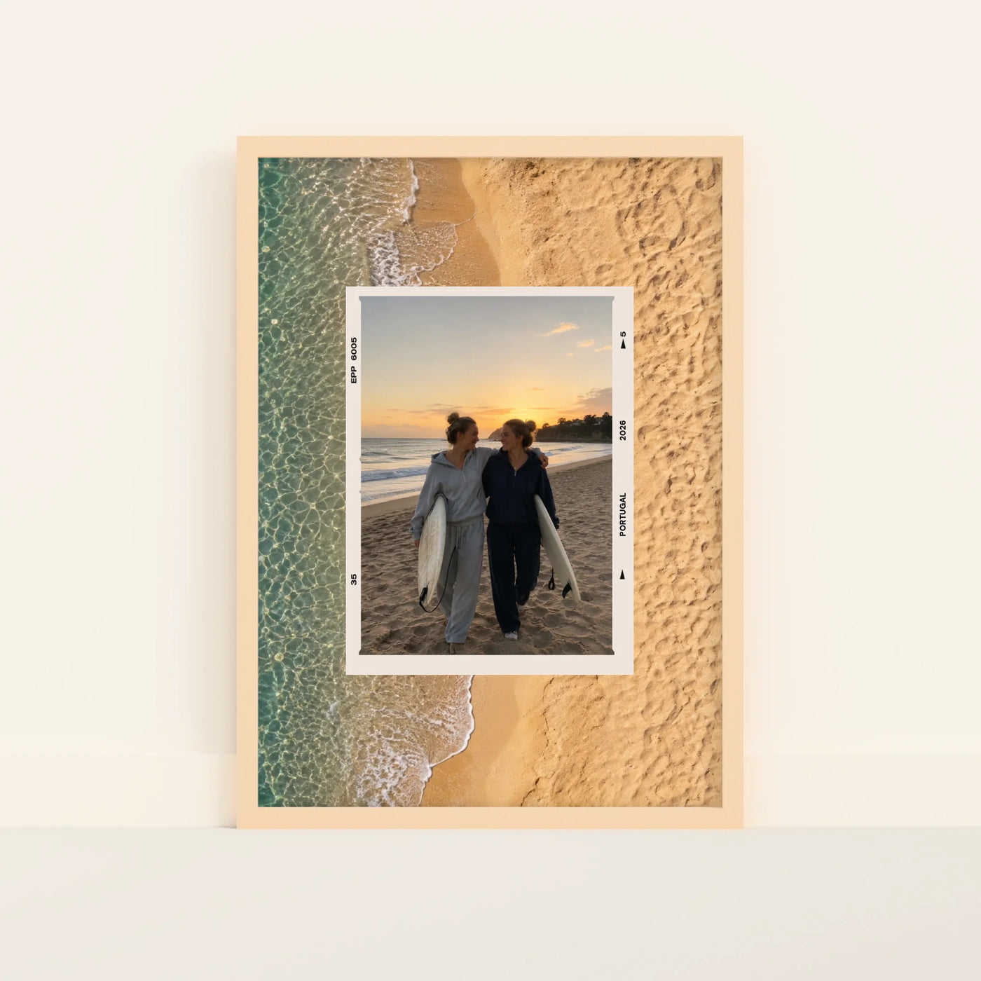Coastal Summer Poster met Foto, Tekst en Achtergrond