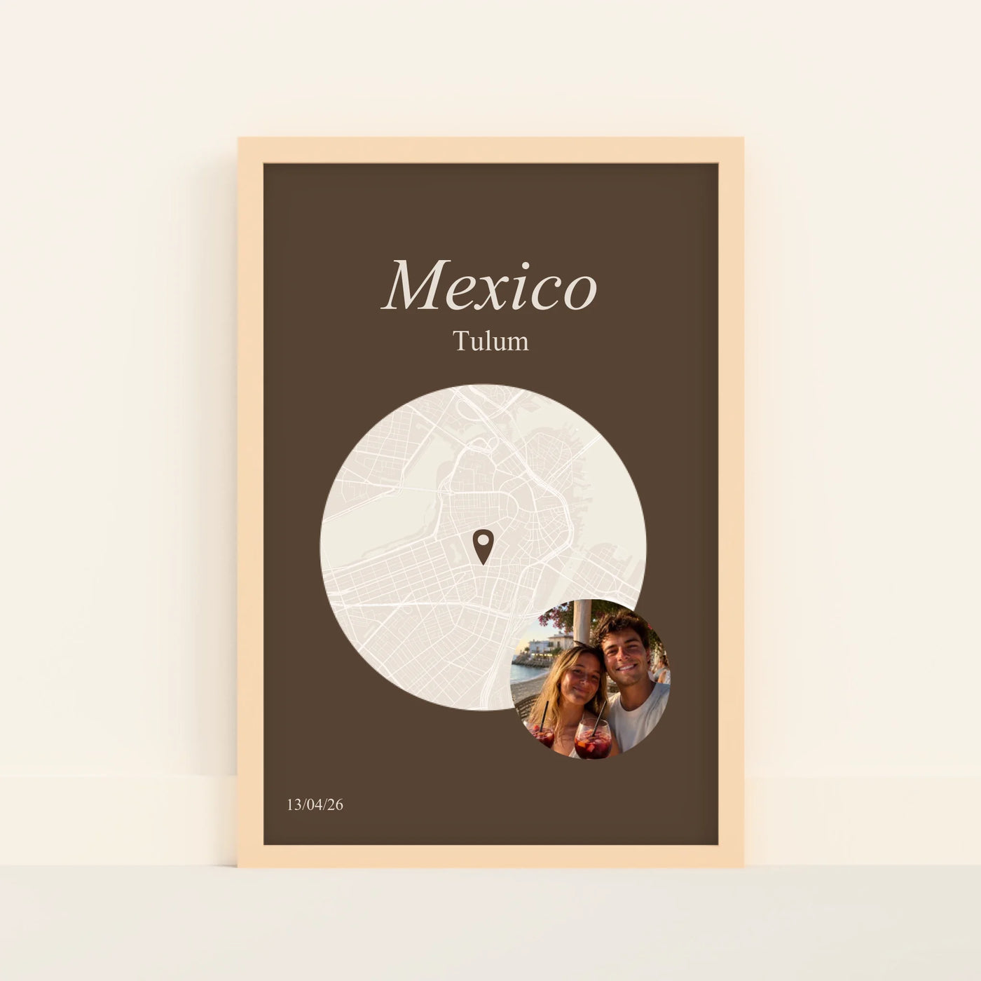 Vakantie Locatie Poster met Locatie en Datum