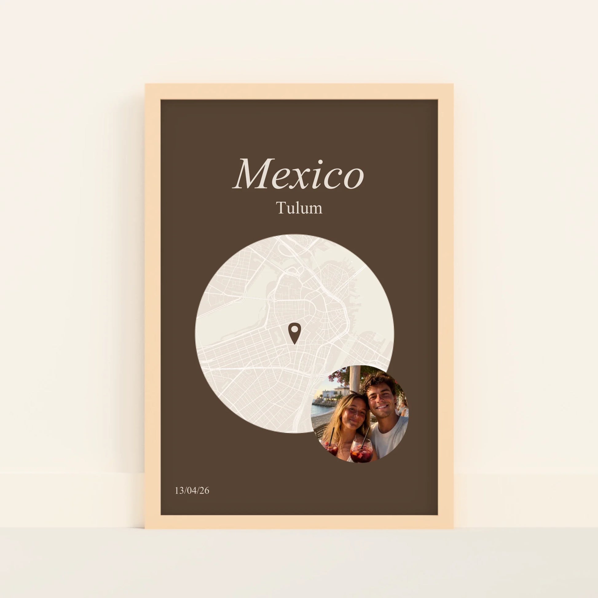 Vakantie Locatie Poster met Locatie en Datum
