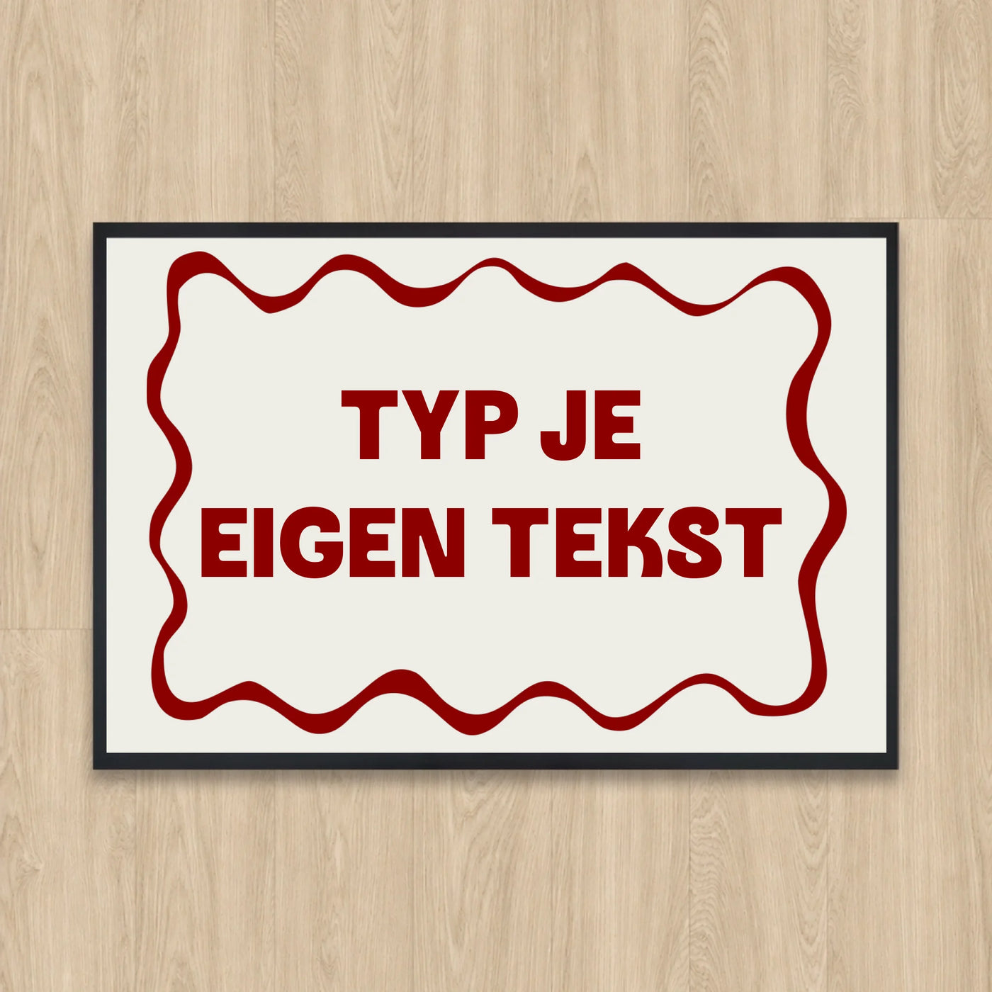 Standaard Wavy Deurmat (Droogloopmat) Golvend Design en Tekst