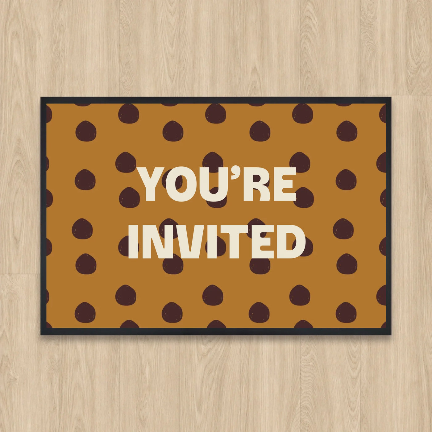 Standaard You’re Invited Deurmat (Droogloopmat) met Polkadots of Strepen