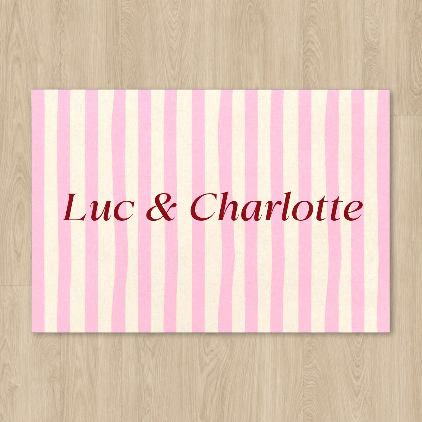 Luxe Smalle Streep Deurmat (Droogloopmat) met Naam