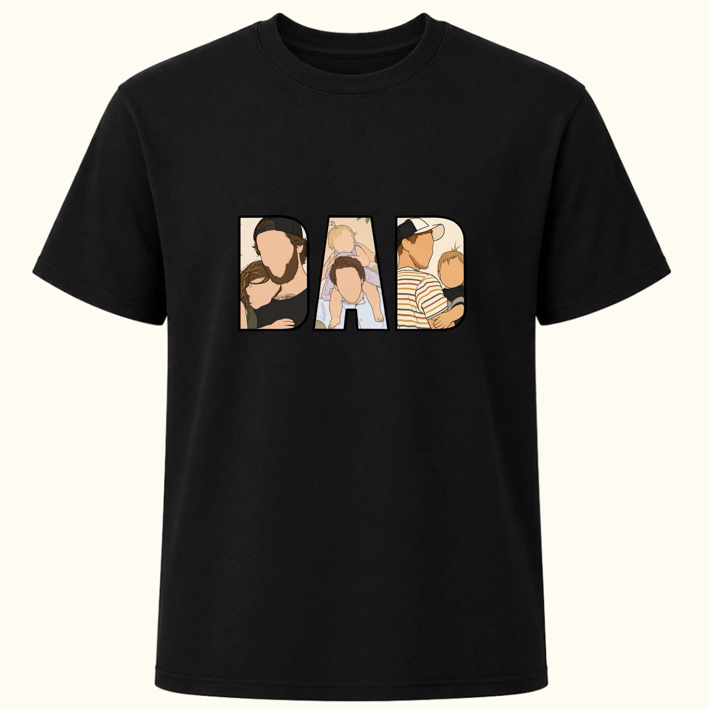 Dad T-shirt met Illustration Art
