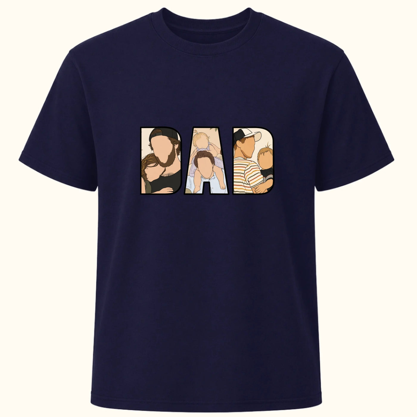 Dad T-shirt met Illustration Art