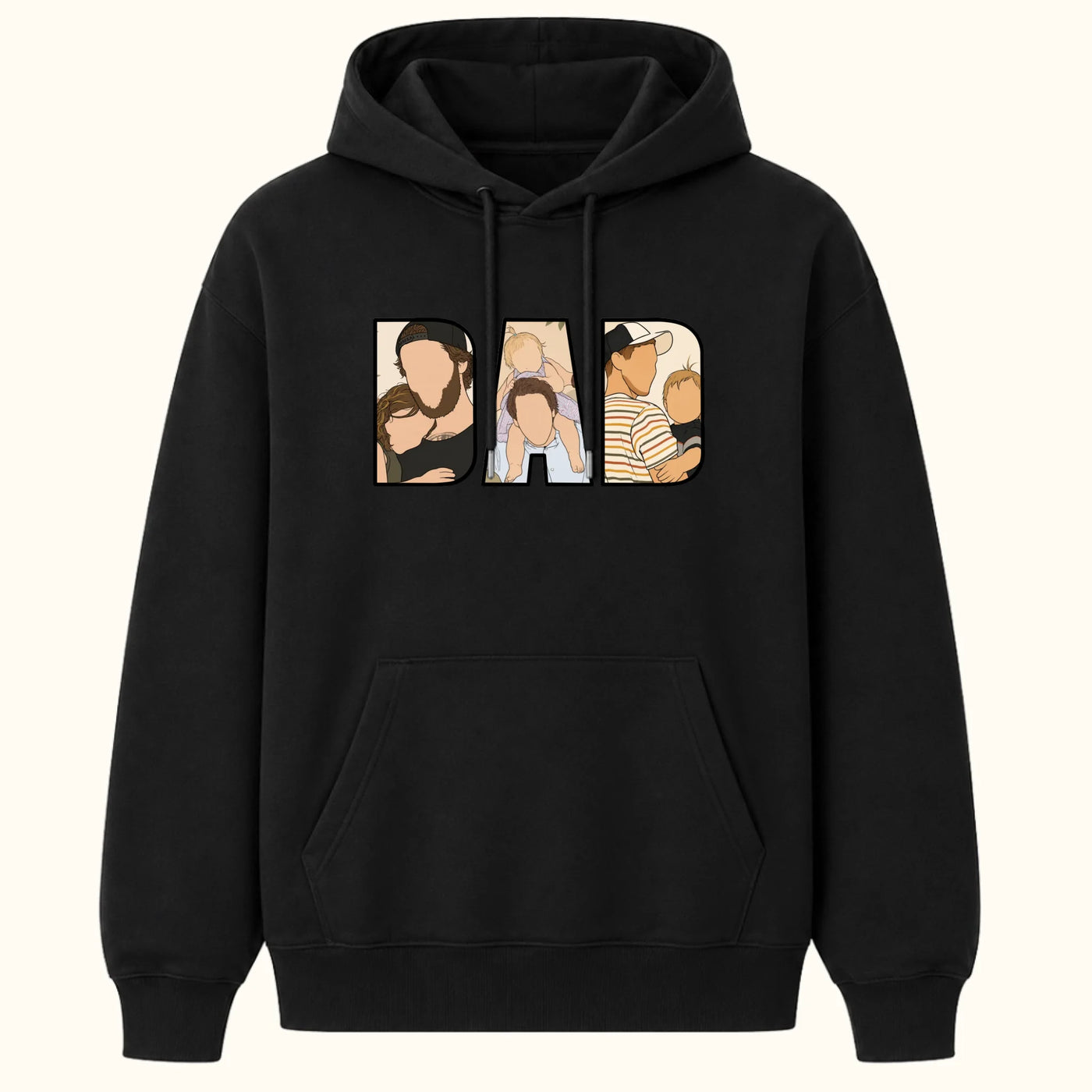 Dad Hoodie met Illustration Art