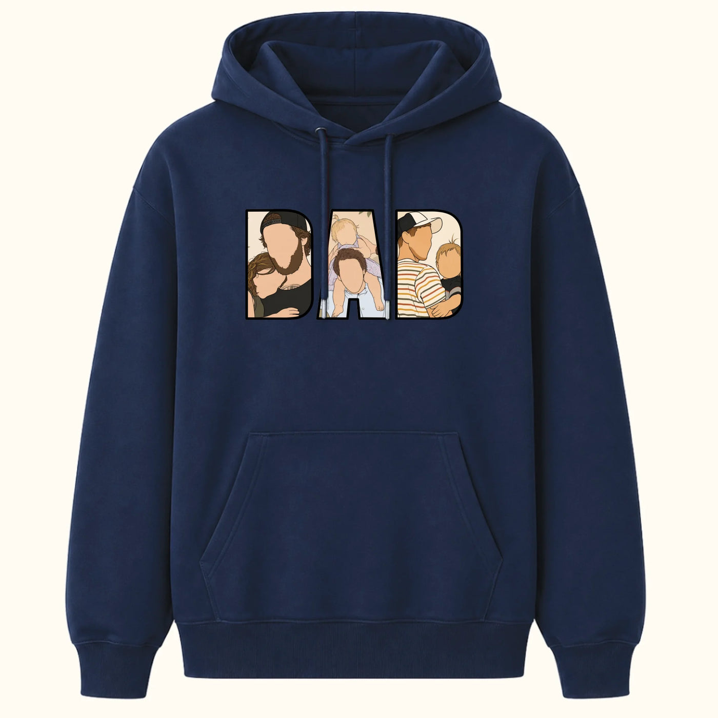 Dad Hoodie met Illustration Art
