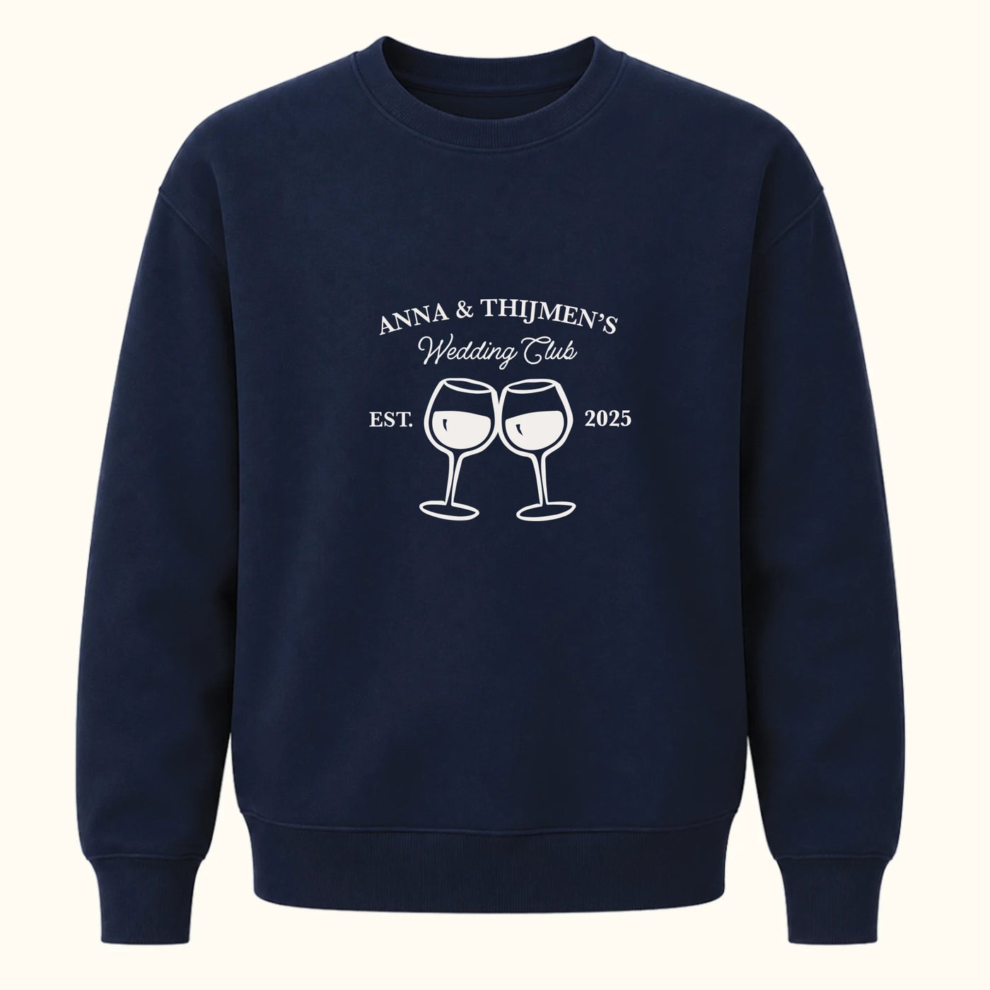 Wedding Club Sweater met Namen en Jaartal