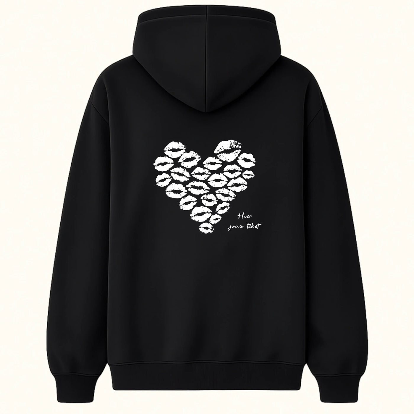 Kusjes Hoodie met Tekst