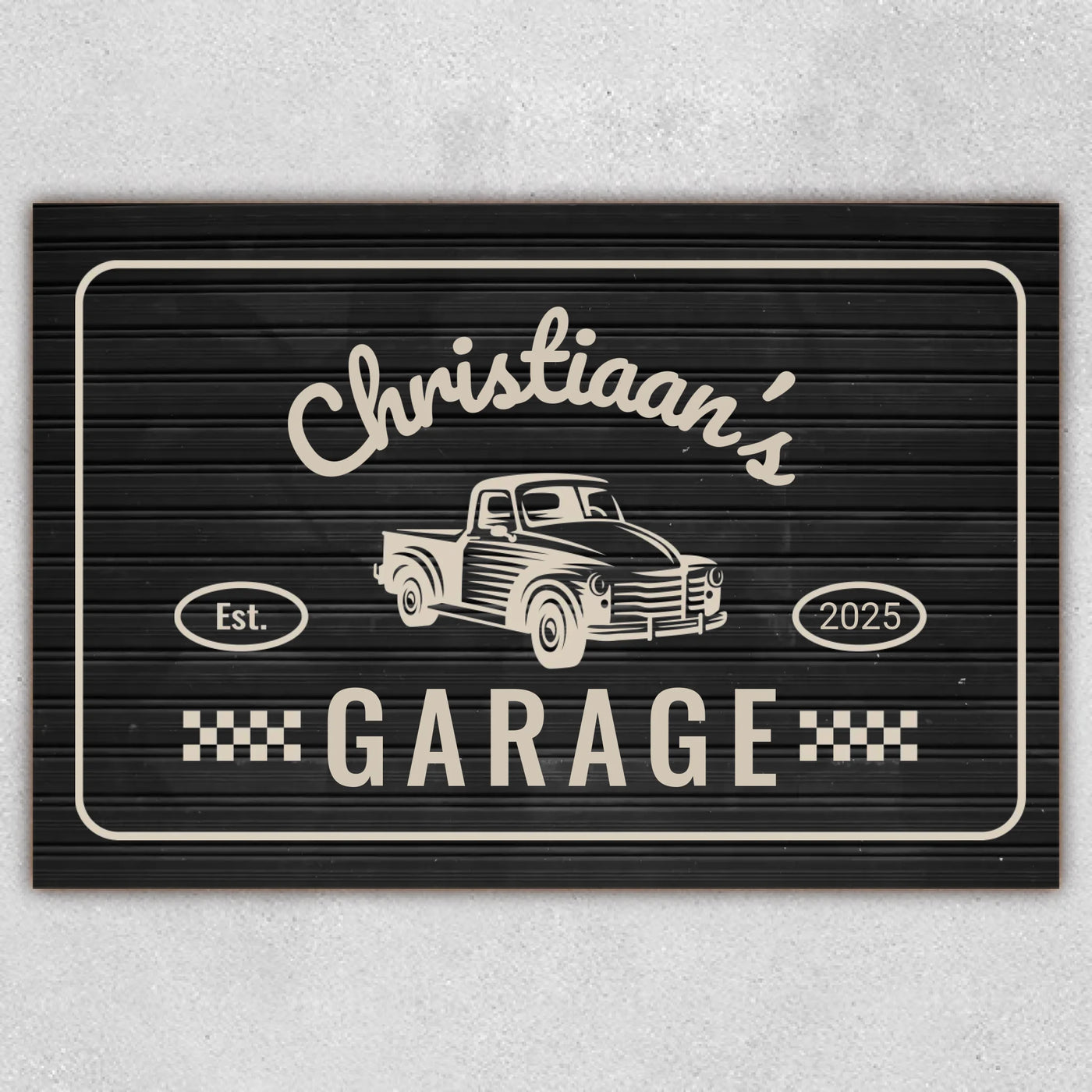 Classic Pickup Metallic Bord met Naam