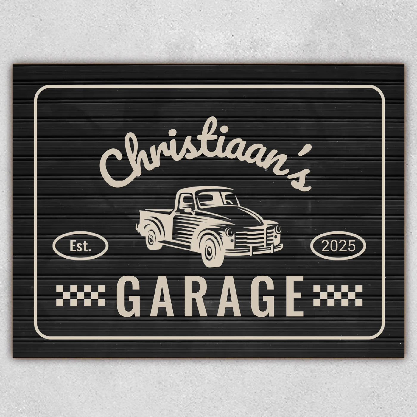 Classic Pickup Metallic Bord met Naam