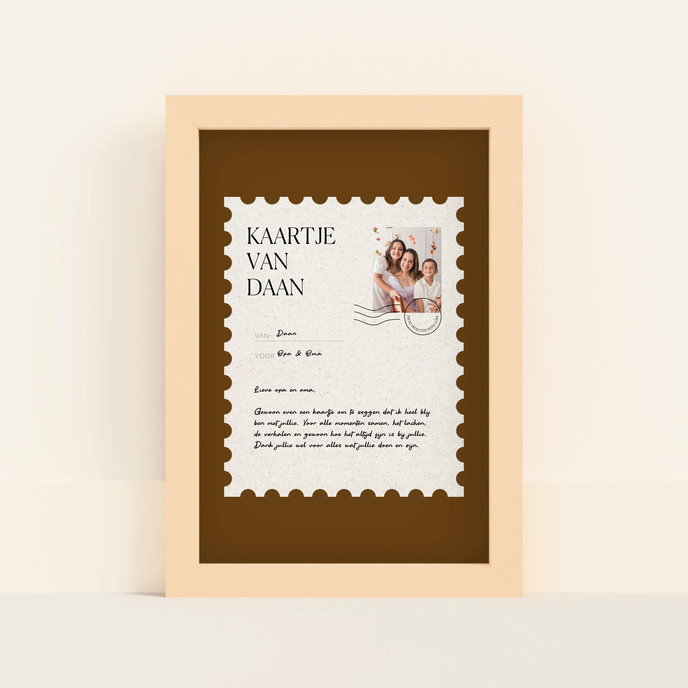 Persoonlijk Kaartje Poster met Foto en Tekst