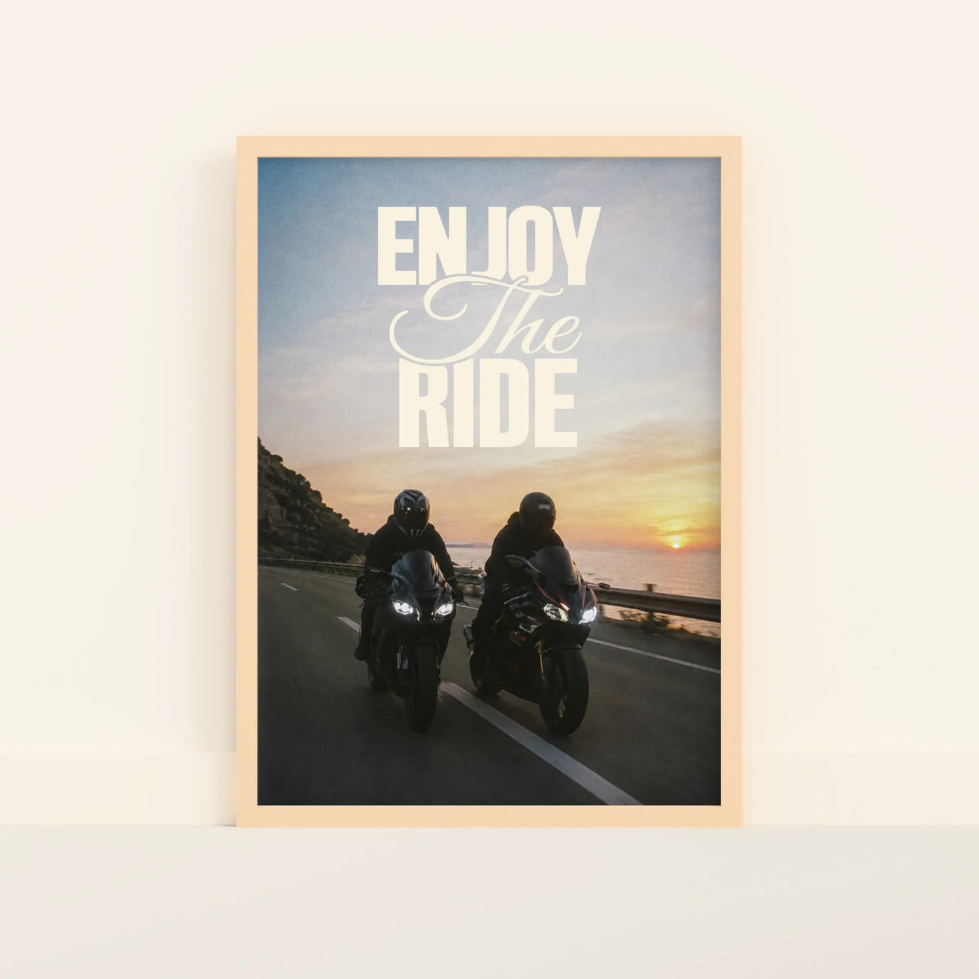 Enjoy the Ride Poster met Foto en Tekst