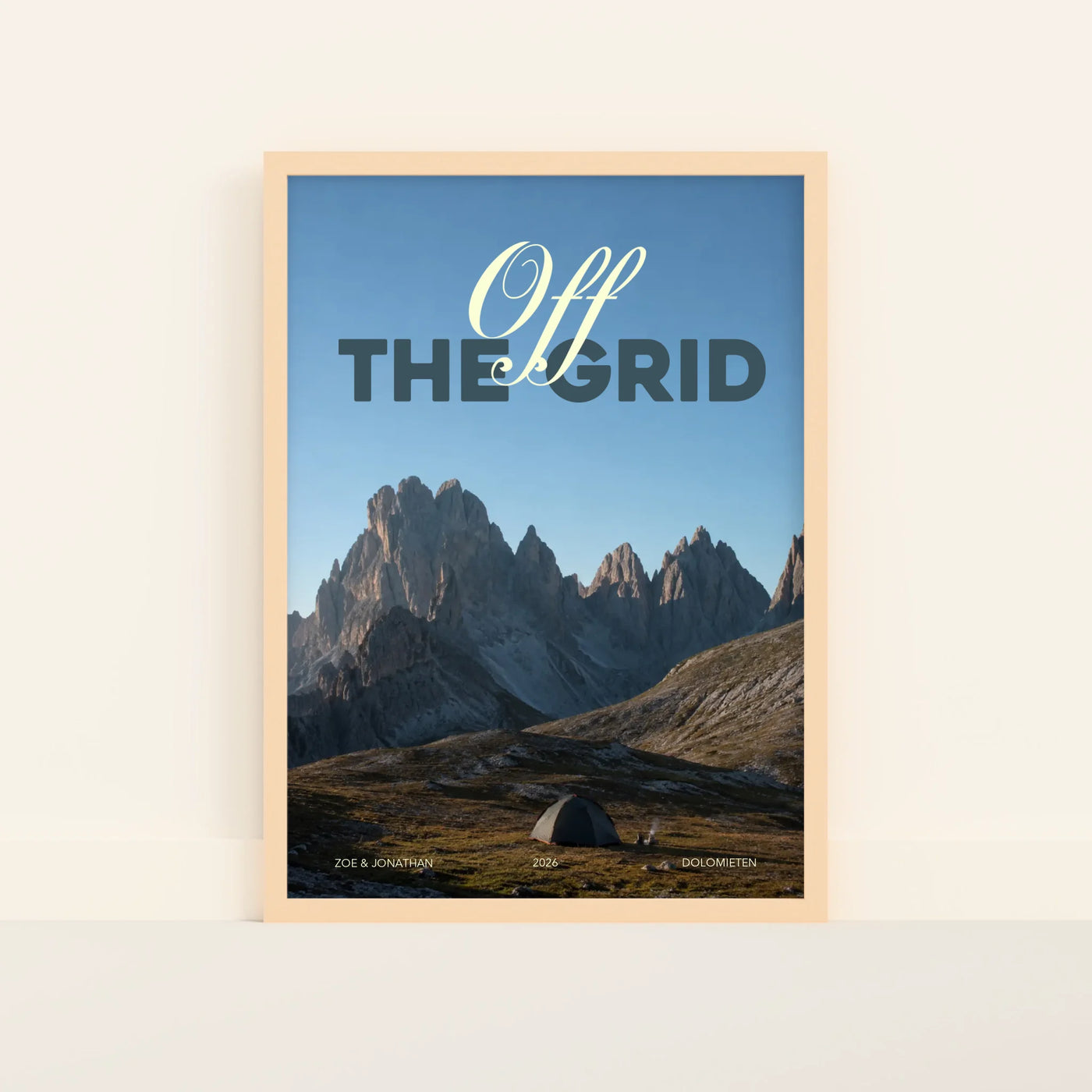 Off the Grid Poster met Foto en Tekst