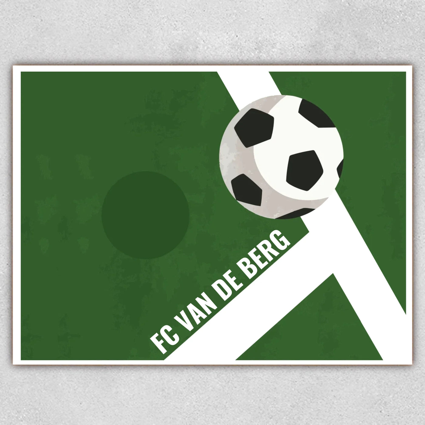 Voetbalveld Metallic Bordje met Naam