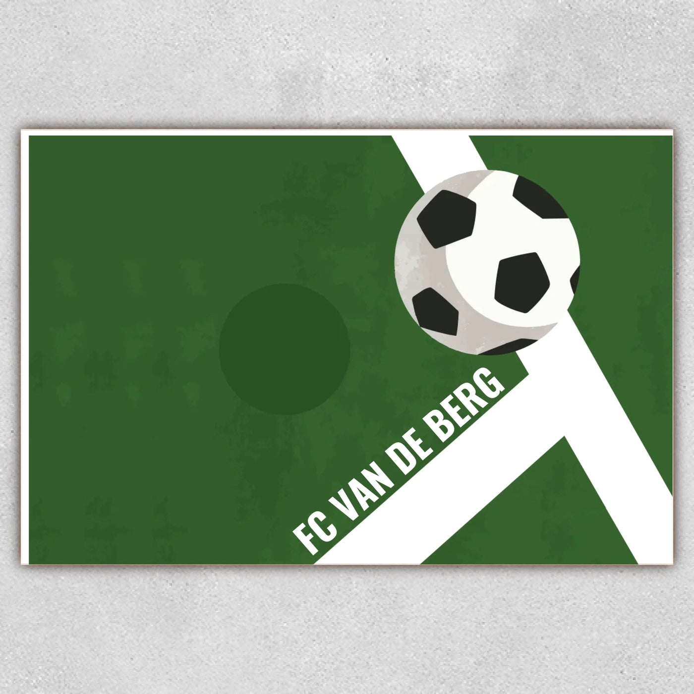 Voetbalveld Metallic Bordje met Naam