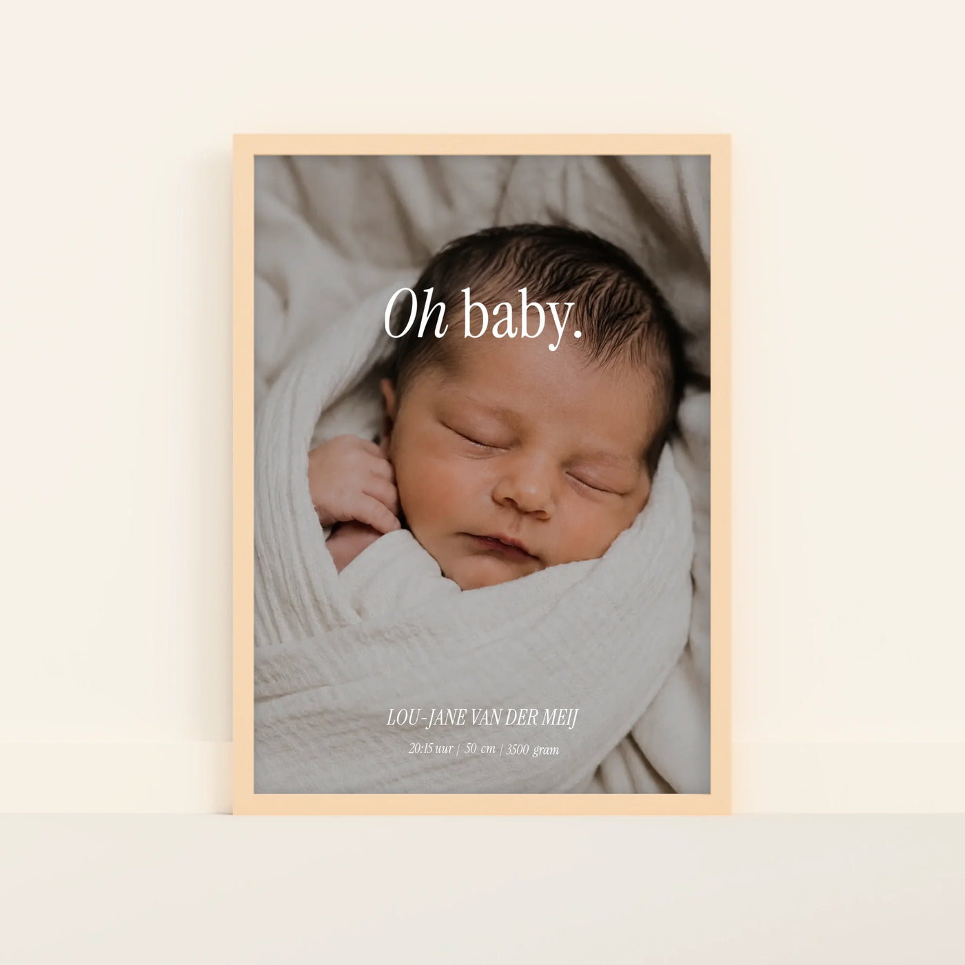 Oh Baby Poster met Foto, Naam en Geboortedetails