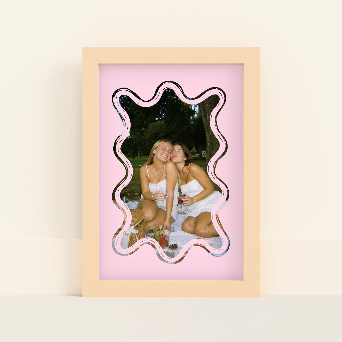 Wavy Poster met Foto en Kleurrijk Golvend Kader
