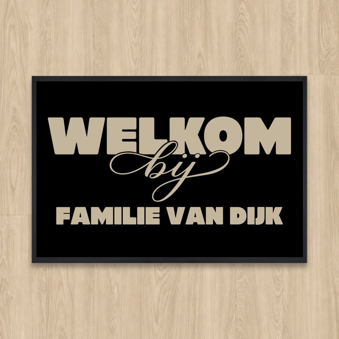 Welkom Bij Ons Standaard Deurmat (Droogloopmat) met Naam