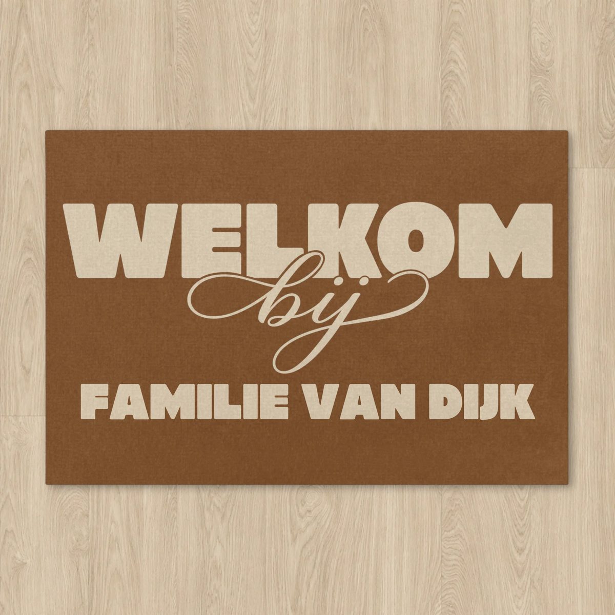 Welkom Bij Ons Luxe Deurmat (Droogloopmat) met Naam