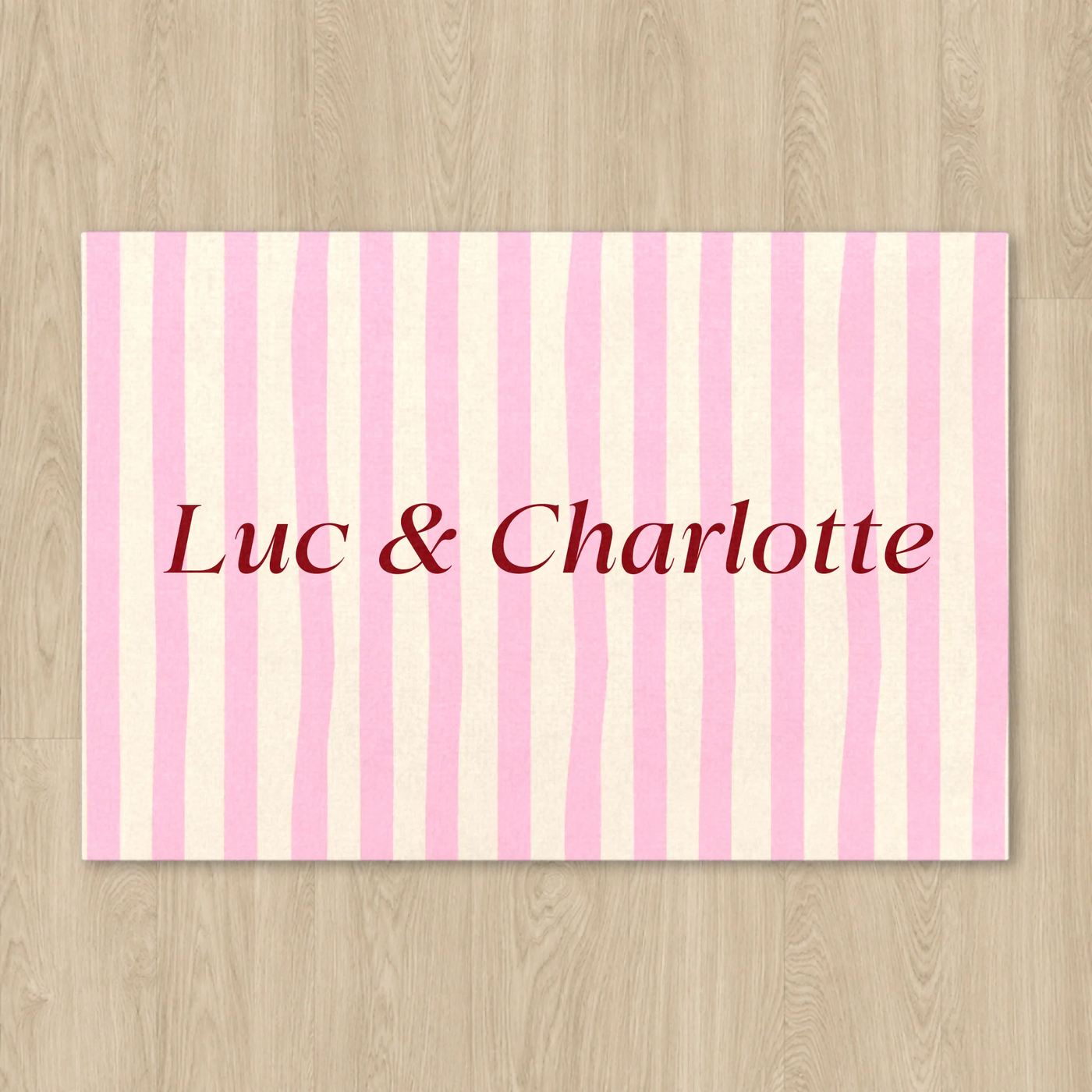 Luxe Smalle Streep Deurmat (Droogloopmat) met Naam