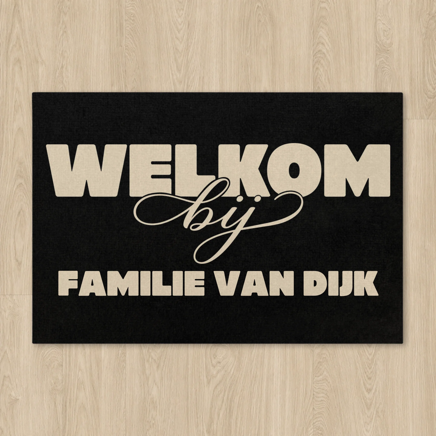 Welkom Bij Ons Luxe Deurmat (Droogloopmat) met Naam