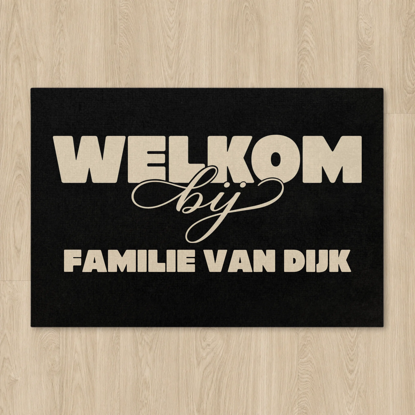 Welkom Bij Ons Luxe Deurmat (Droogloopmat) met Naam