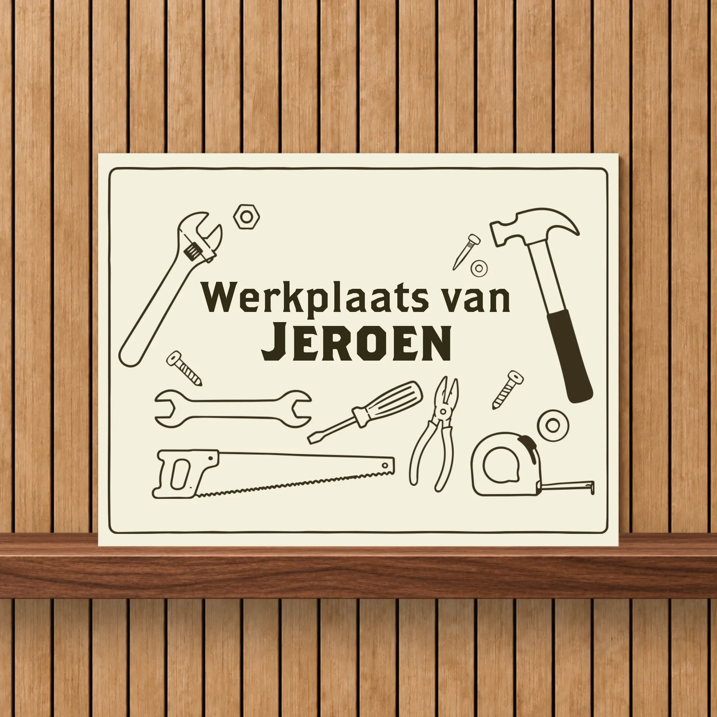 Tools Aluminium Bord met Naam