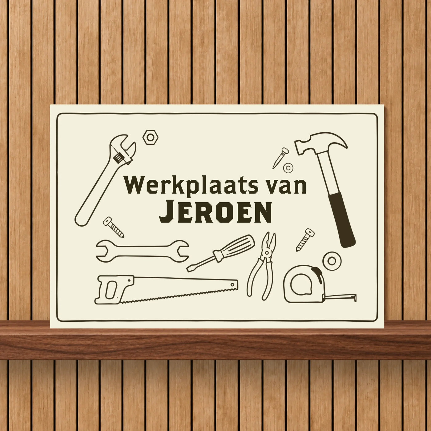 Tools Aluminium Bord met Naam