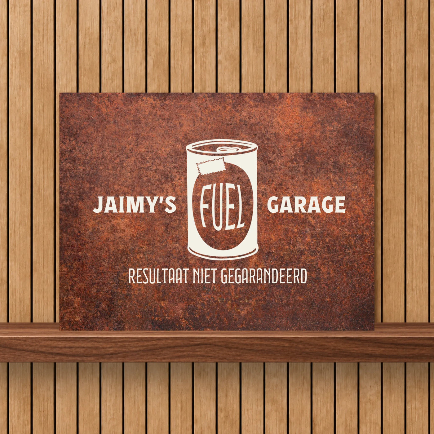 Fuel Garage Aluminium Bord met Naam en Tekst