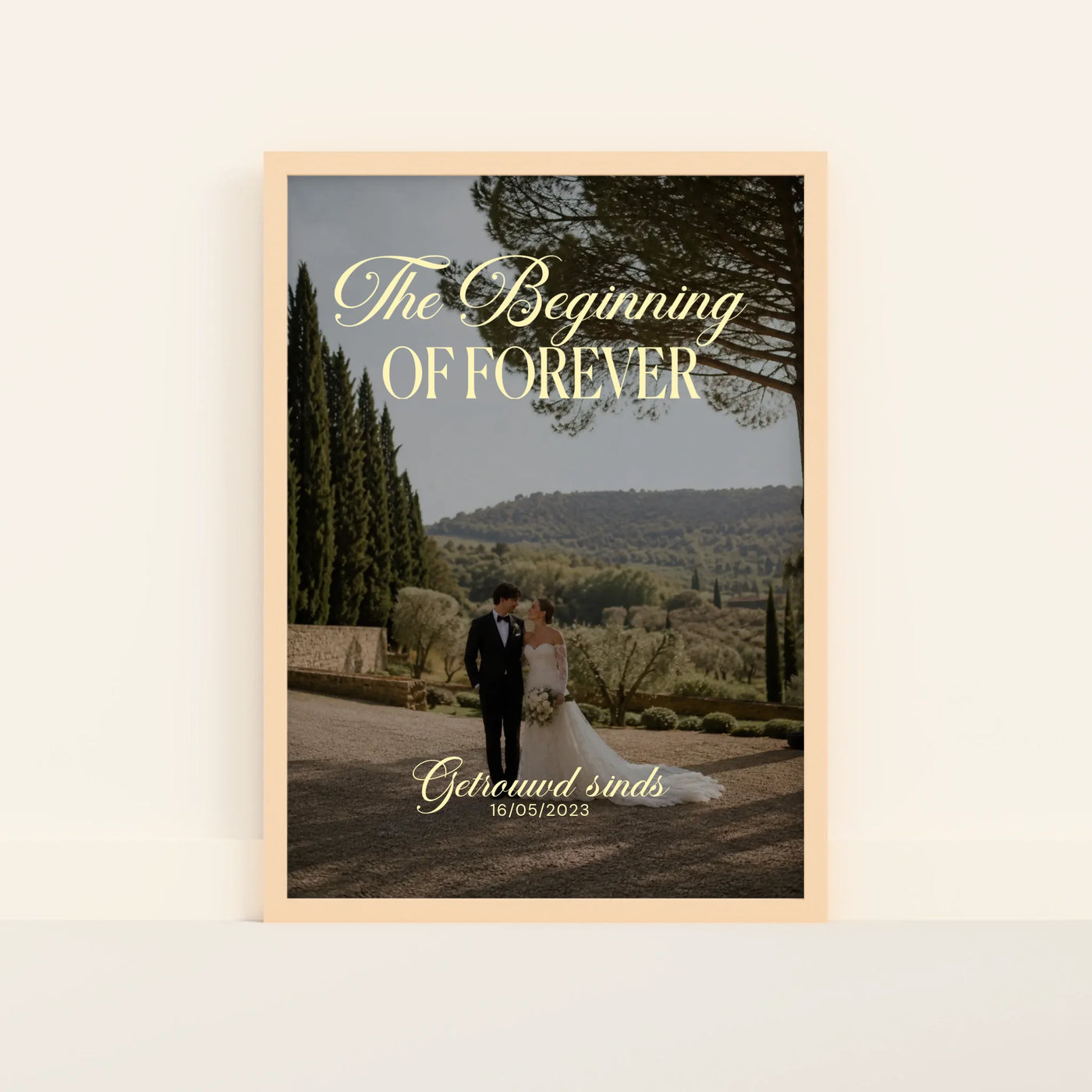 The Beginning Poster met Foto met Datum